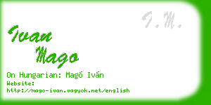 ivan mago business card